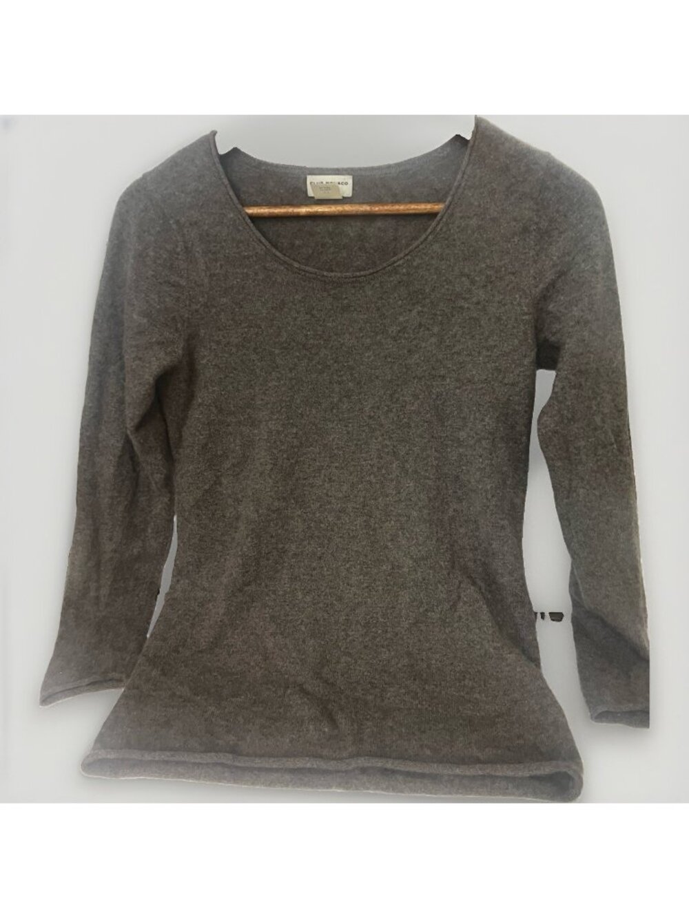 Club Monaco Sweater Womens Small Pullover Gray Cashmere Preppy Casual Ladies.  H